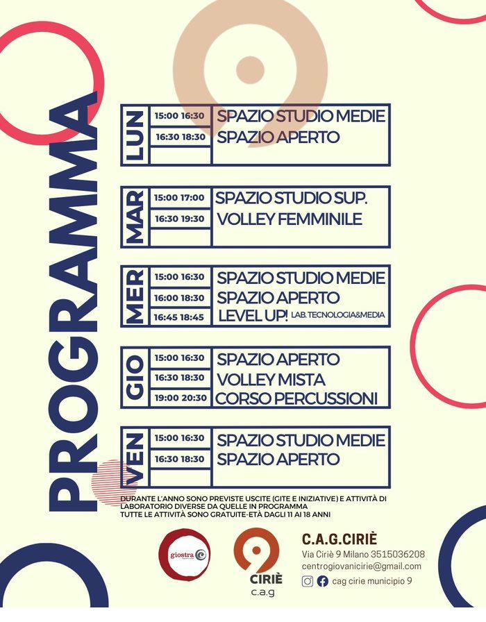 Programma settimanale